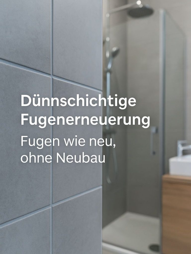 Verfärbte Zementfugen im Bad optisch erneuert mit Dünnschichtverfahren