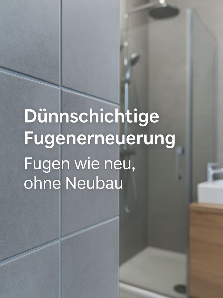 Fugen wie neu, ohne Neubau Verfärbte Zementfugen im Bad optisch erneuert mit Dünnschichtverfahren
