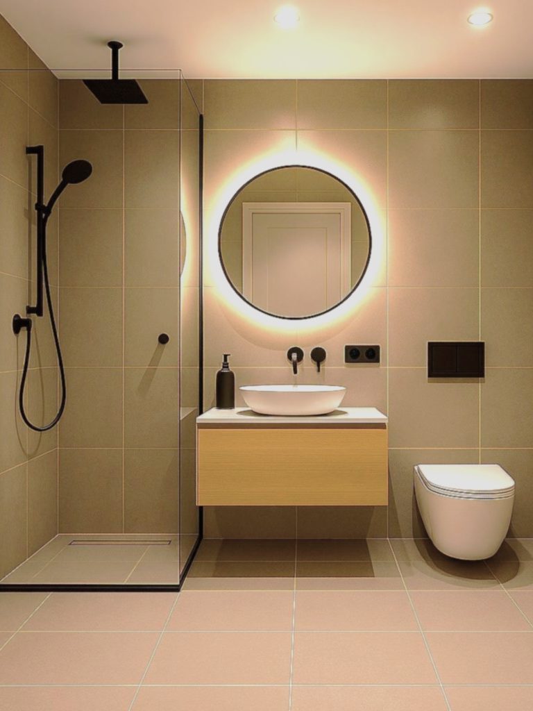 Wand- und Bodenfliesen komplett neu – in hellem, modernem Design. Funktionalität und Ästhetik perfekt vereint.