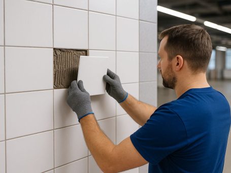 Einzelne beschädigte Fliese ersetzt – schneller Reparaturservice im Hotel
